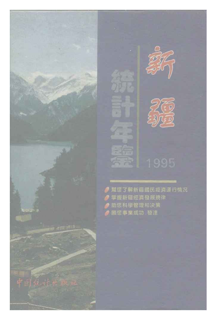 1995年新疆统计年鉴封面