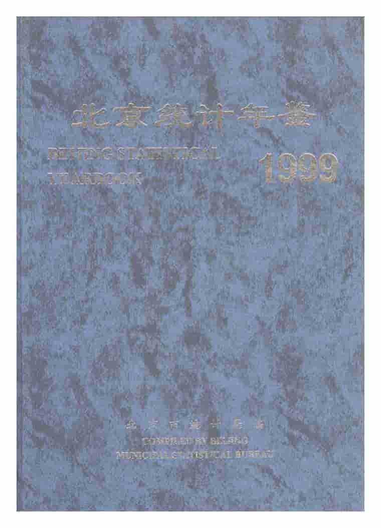 1999年北京统计年鉴封面