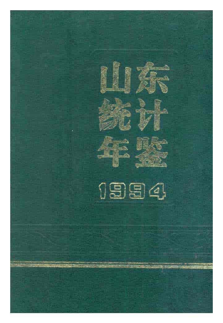 1994年山东统计年鉴封面