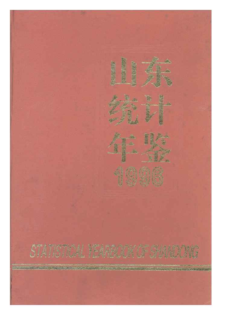 1996年山东统计年鉴封面