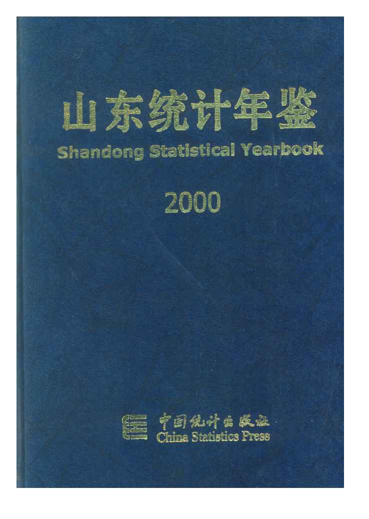 2000年山东统计年鉴封面
