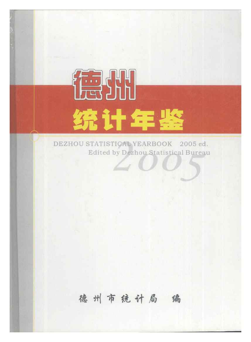 2005年德州统计年鉴封面
