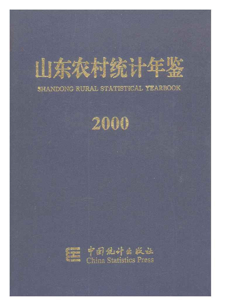 2000年山东农村统计年鉴封面