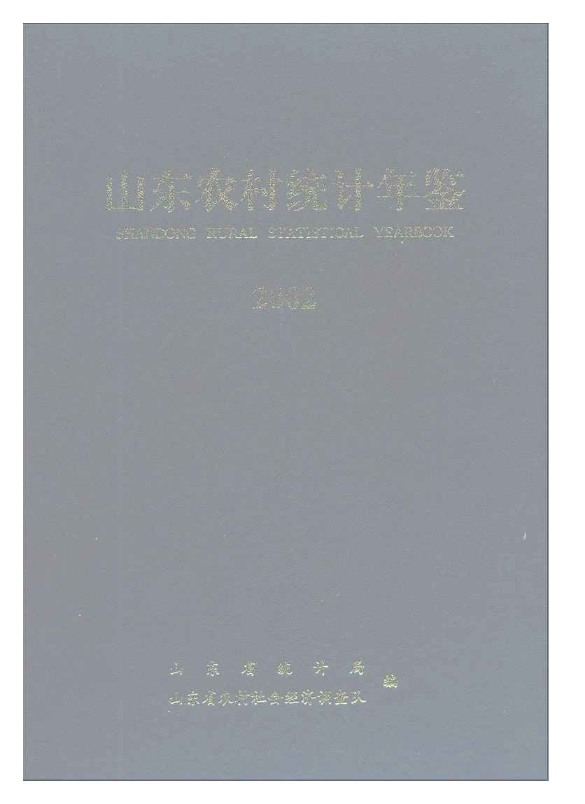 2002年山东农村统计年鉴封面