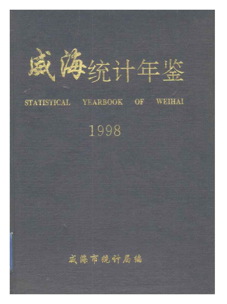1998年威海统计年鉴封面