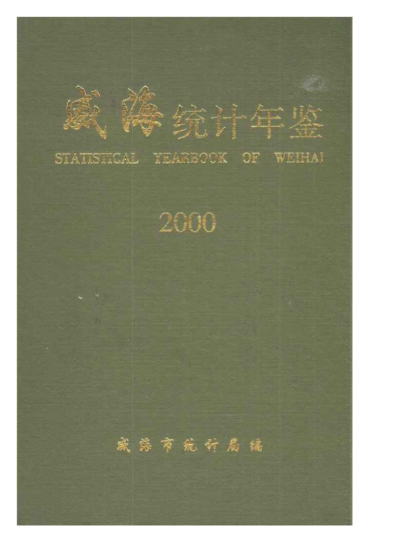 2000年威海统计年鉴封面
