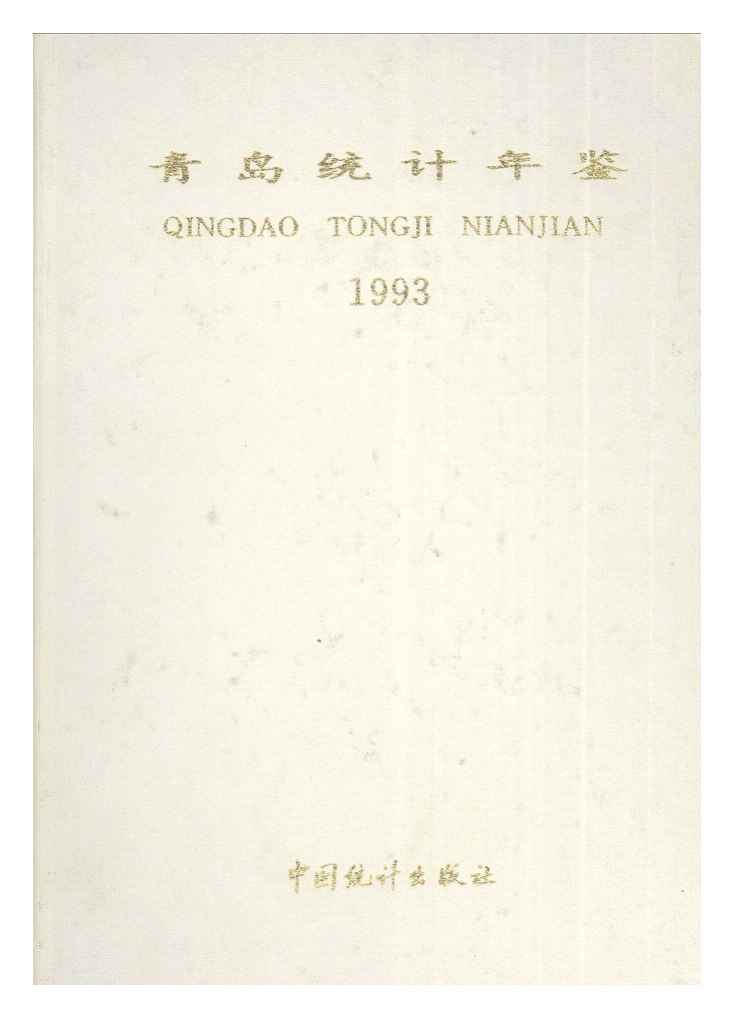 1993年青岛统计年鉴封面