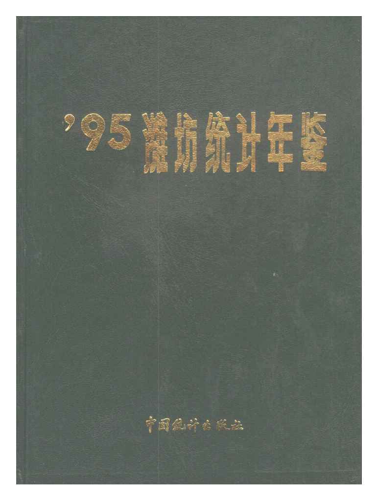 1995年潍坊统计年鉴封面