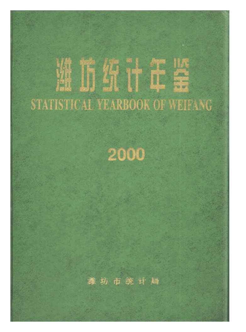2000年潍坊统计年鉴封面