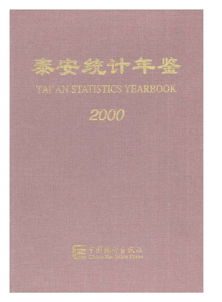 2000年泰安统计年鉴封面