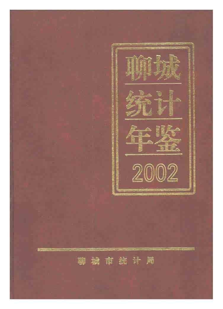 2002年聊城统计年鉴封面