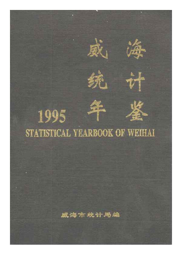 1995年威海统计年鉴封面