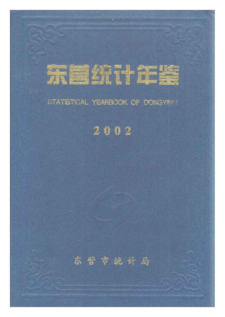 2002年东营统计年鉴封面