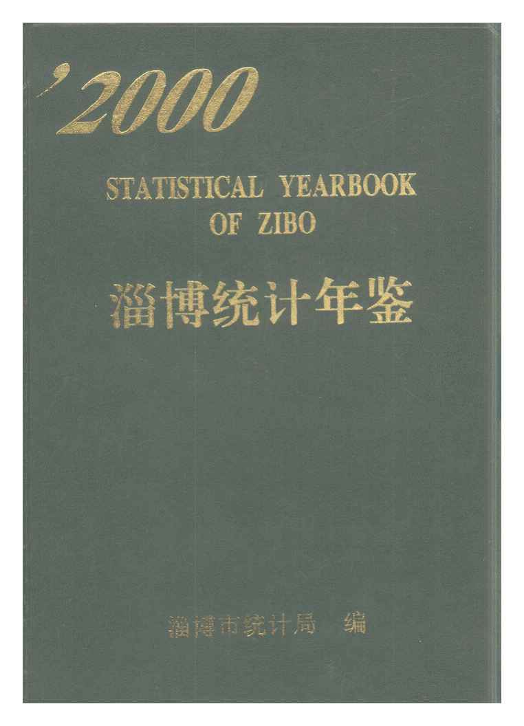 2000年淄博统计年鉴封面