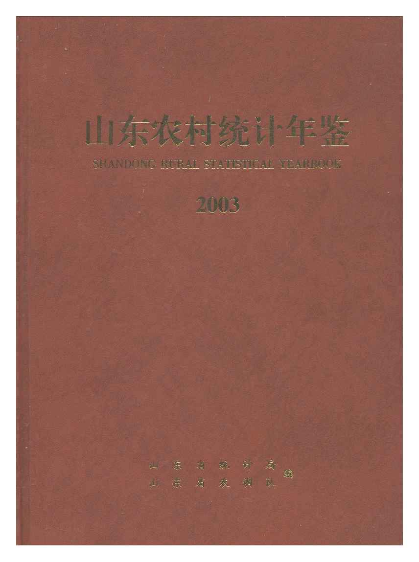 2003年山东农村统计年鉴封面