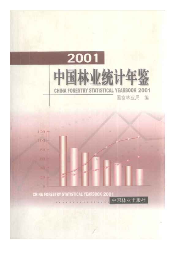 2001年中国林业统计年鉴封面