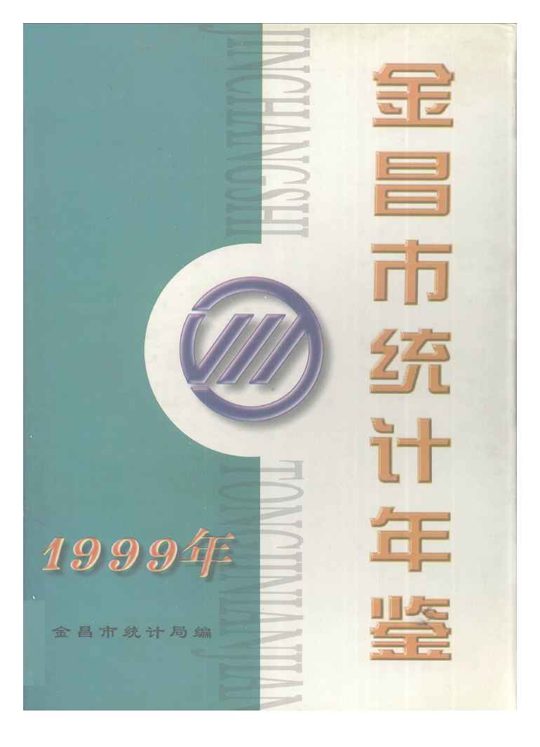 1999年金昌市统计年鉴封面