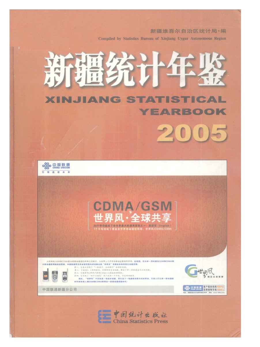 2005年新疆统计年鉴封面