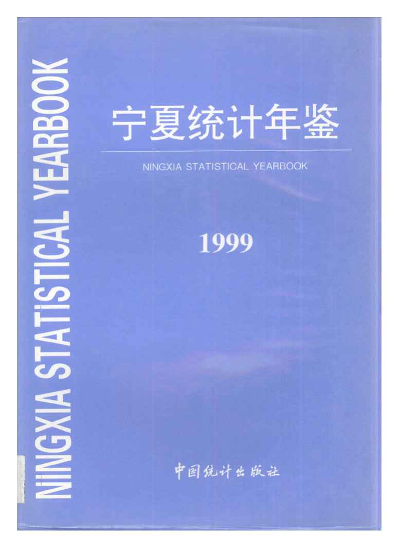1999年宁夏统计年鉴封面