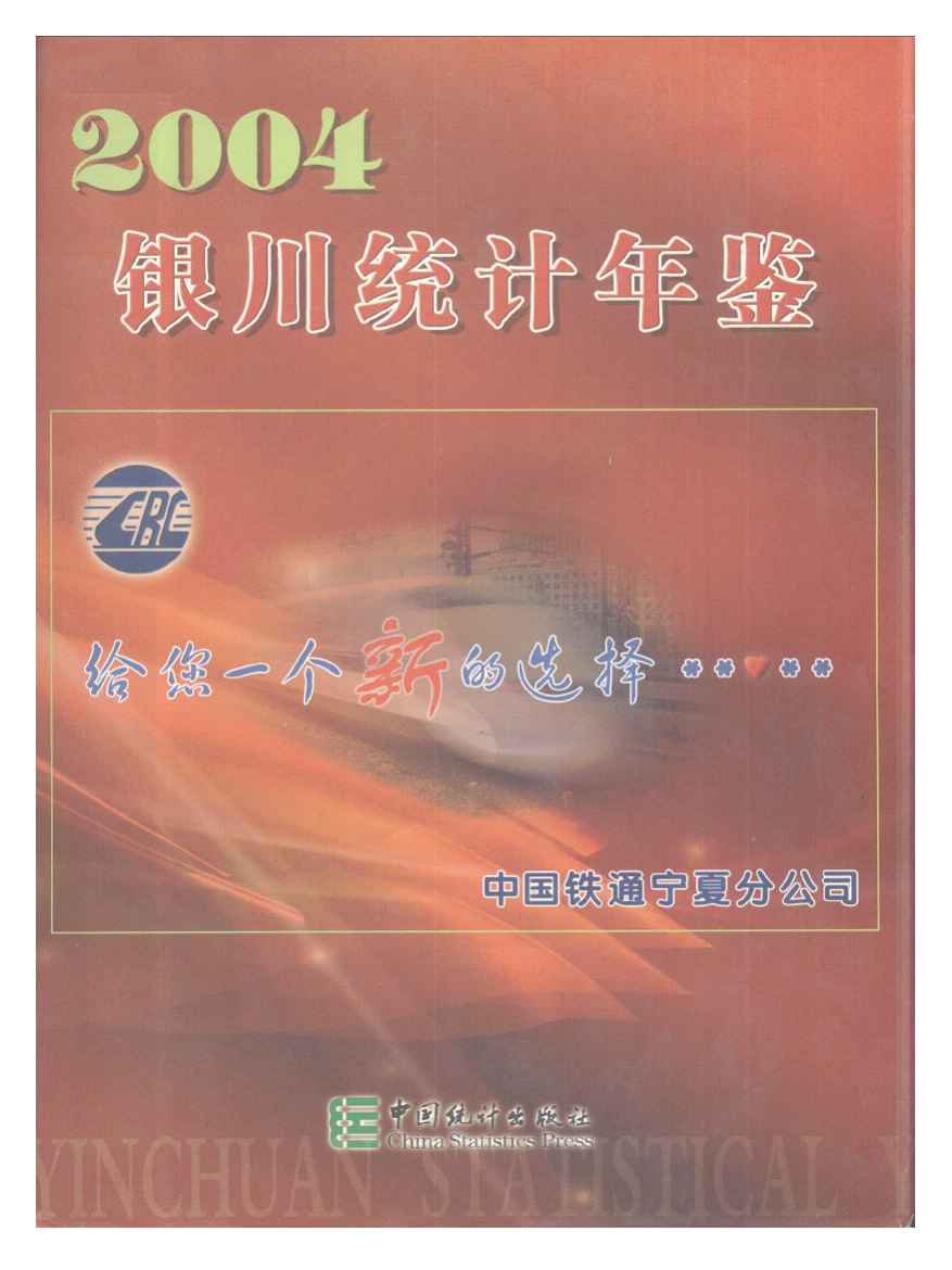 2004年银川统计年鉴封面