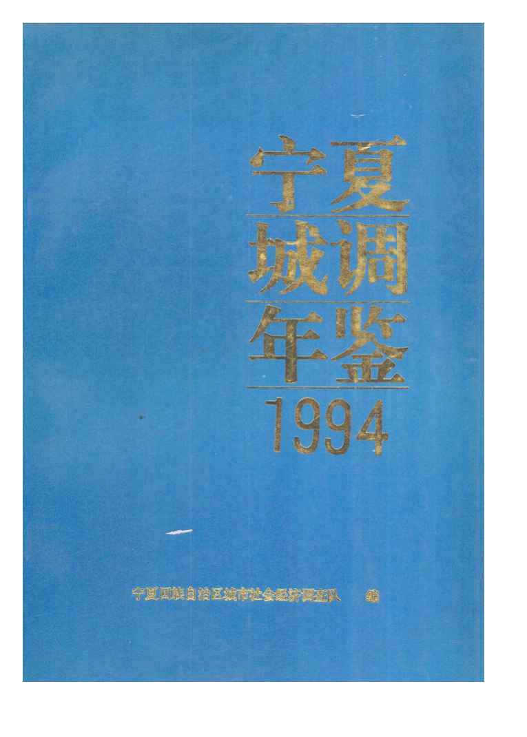 1994年宁夏城调年鉴封面