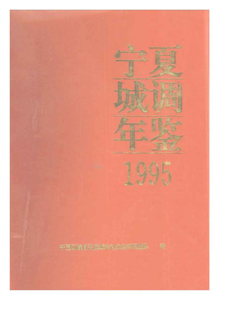 1995年宁夏城调年鉴封面