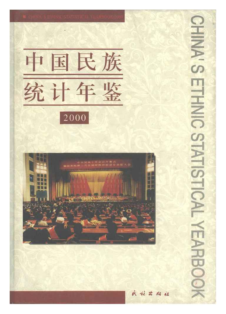 2000年中国民族统计年鉴封面