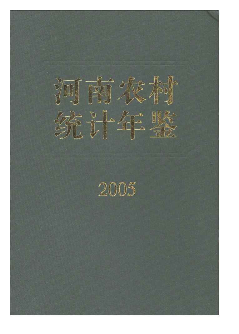 2005年河南农村统计年鉴封面