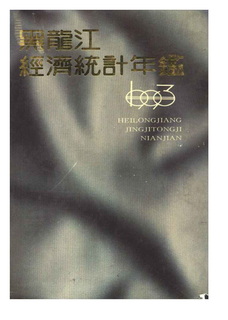1993年黑龙江经济统计年鉴封面
