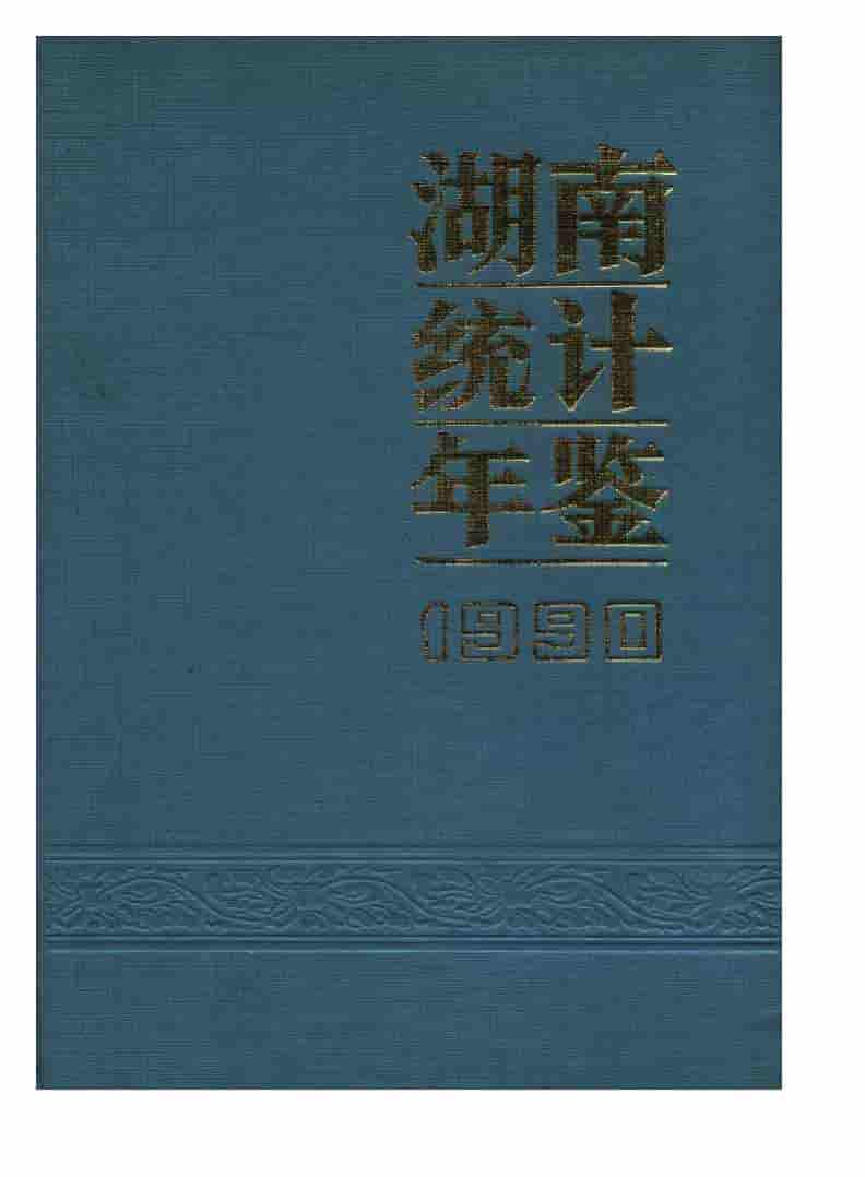 1990年湖南统计年鉴封面