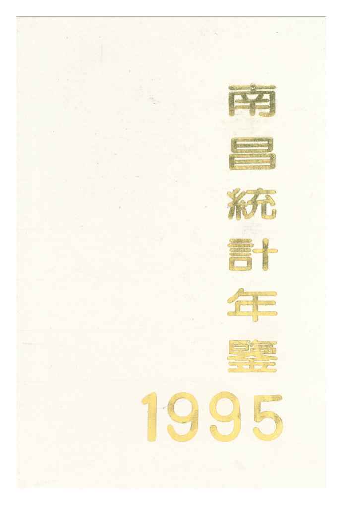 1995年南昌统计年鉴封面