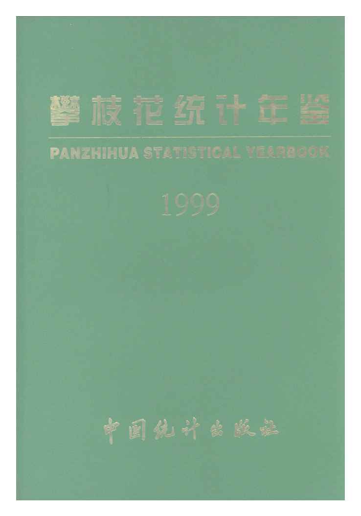1999年攀枝花统计年鉴封面
