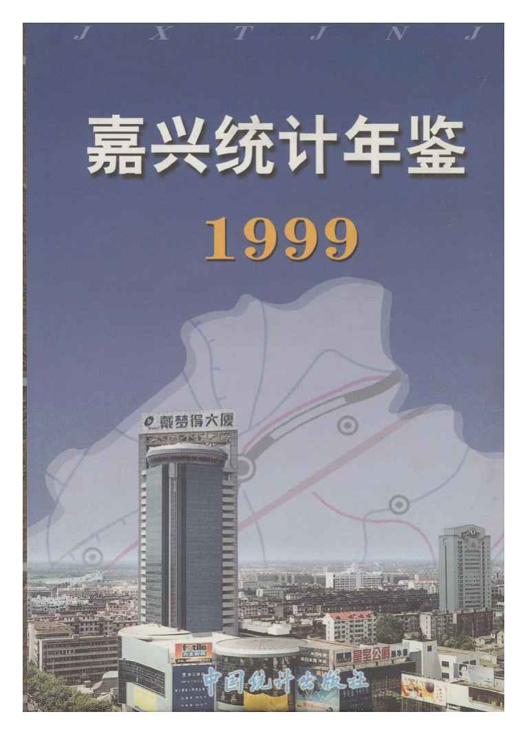 1999年嘉兴统计年鉴封面
