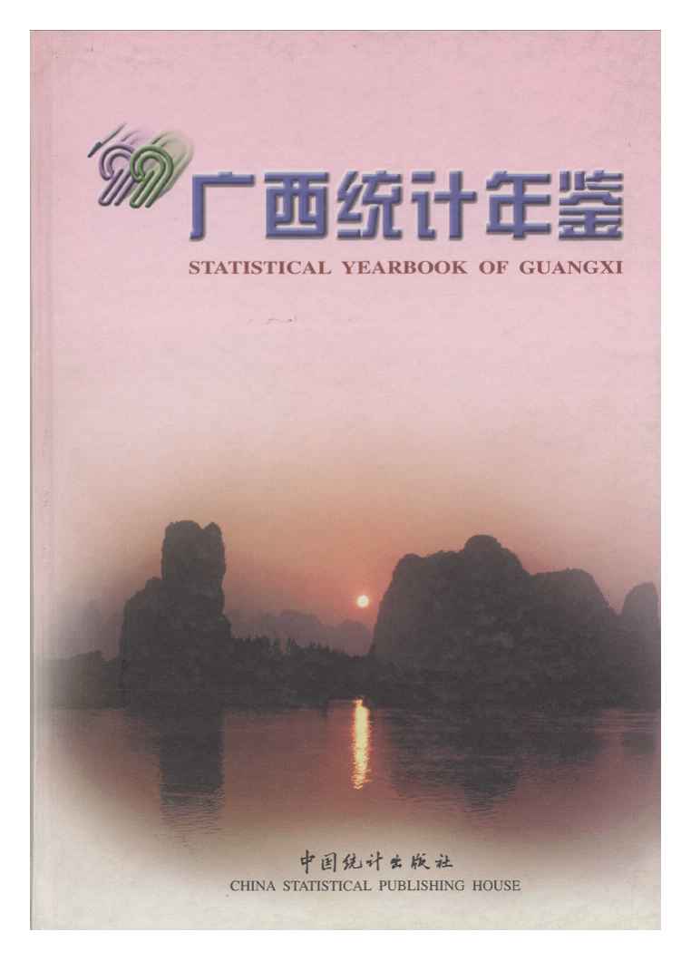 1999年广西统计年鉴封面