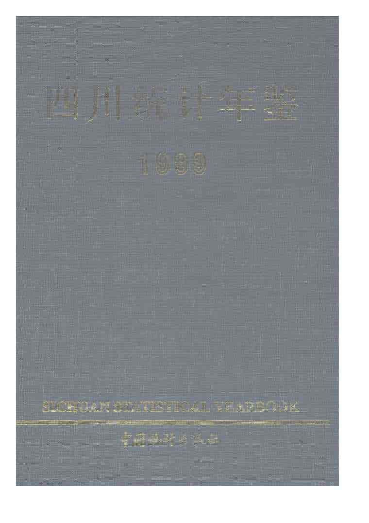 1999年四川统计年鉴封面