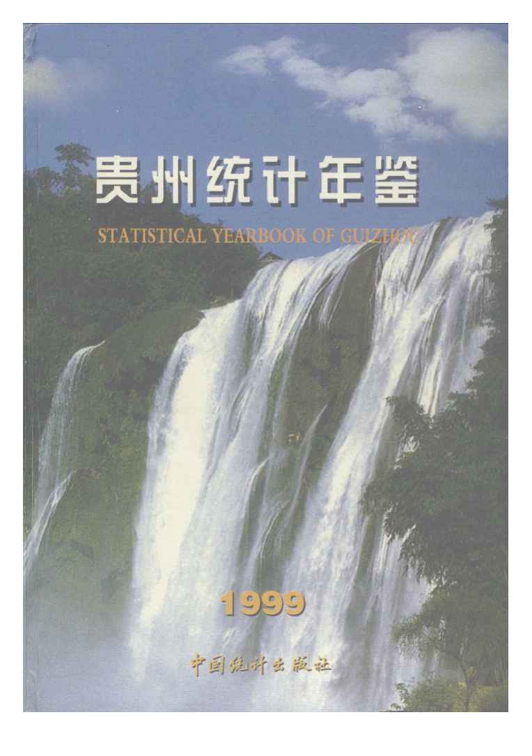 1999年贵州统计年鉴封面