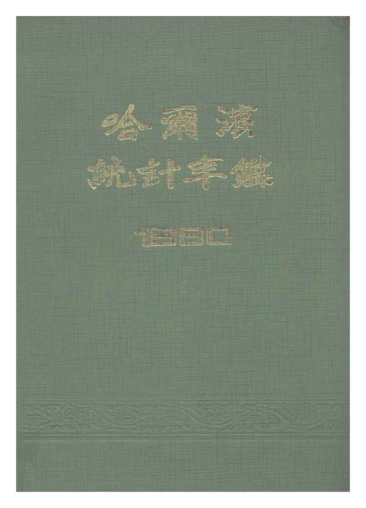 1990年哈尔滨统计年鉴封面