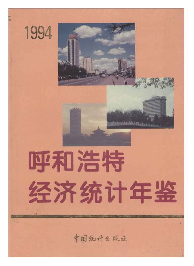 1994年呼和浩特经济统计年鉴封面