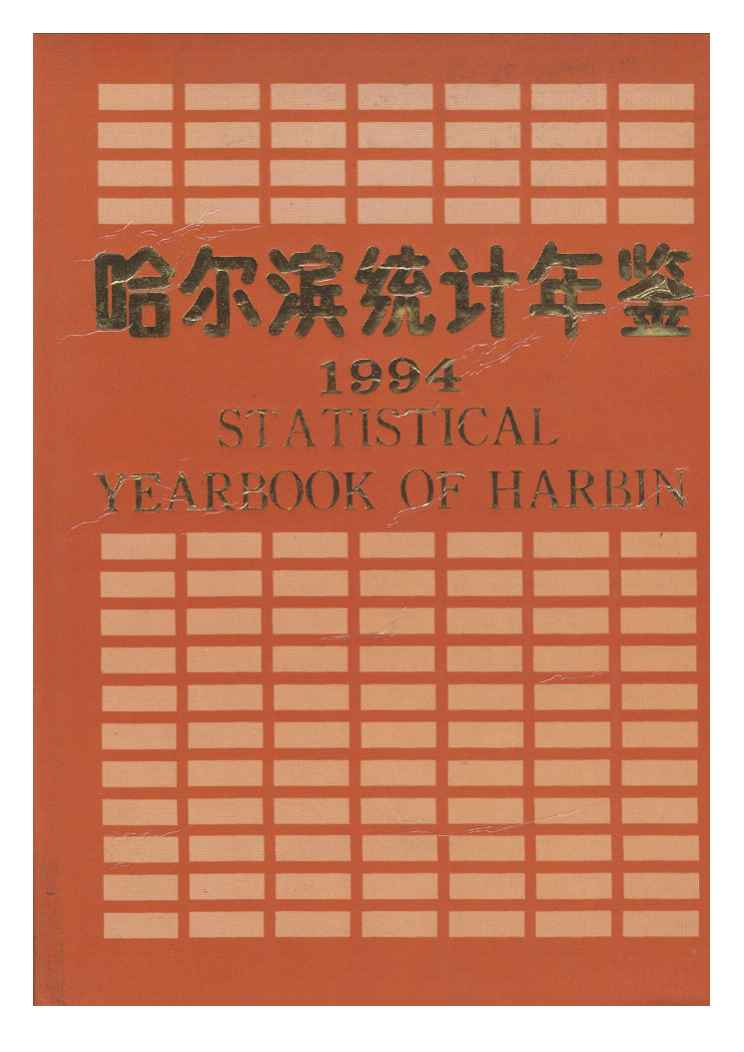 1994年哈尔滨统计年鉴封面