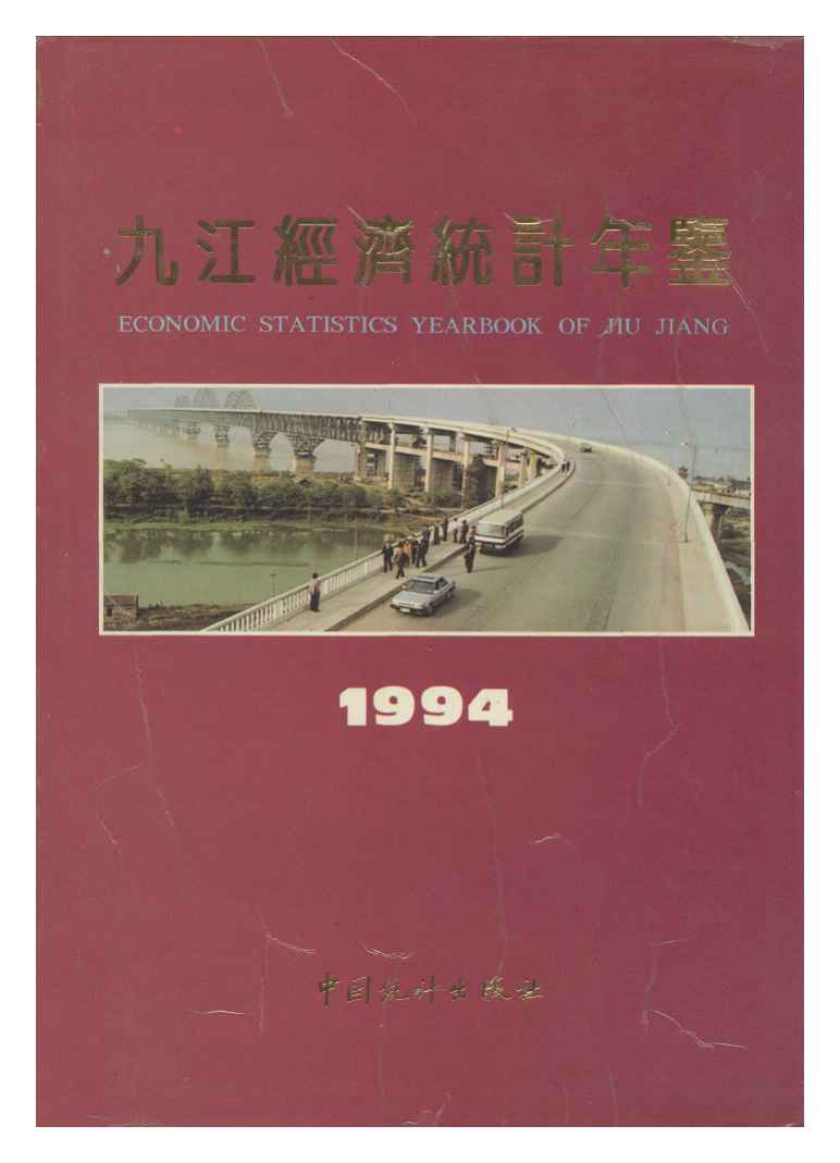 1994年九江经济统计年鉴封面