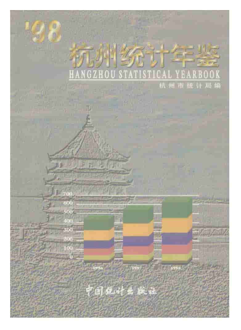 1998年杭州统计年鉴封面