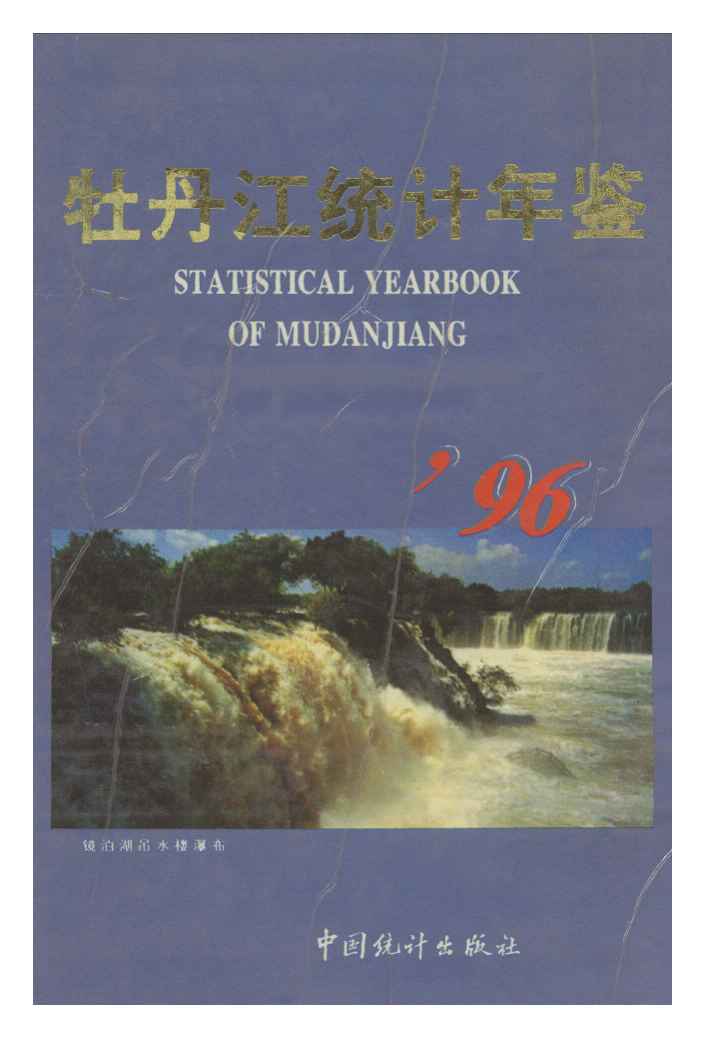 1996年牡丹江统计年鉴封面