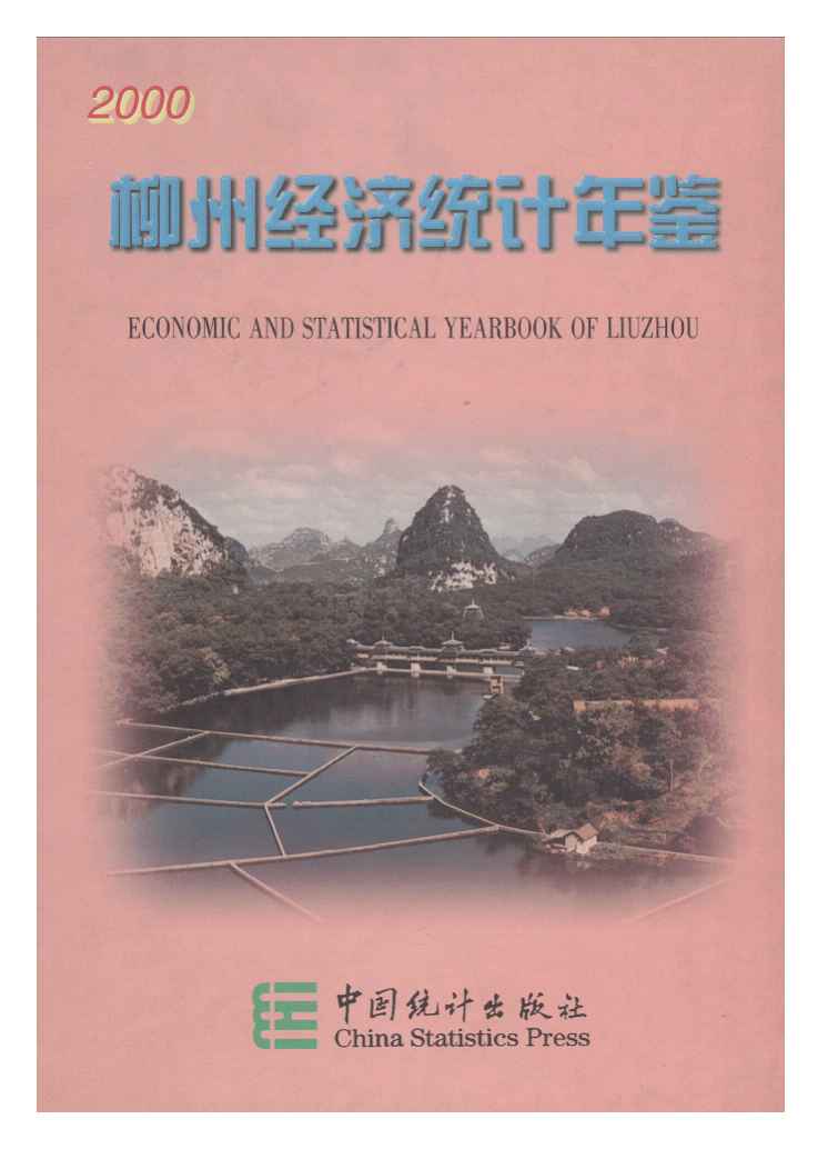 2000年柳州经济统计年鉴封面