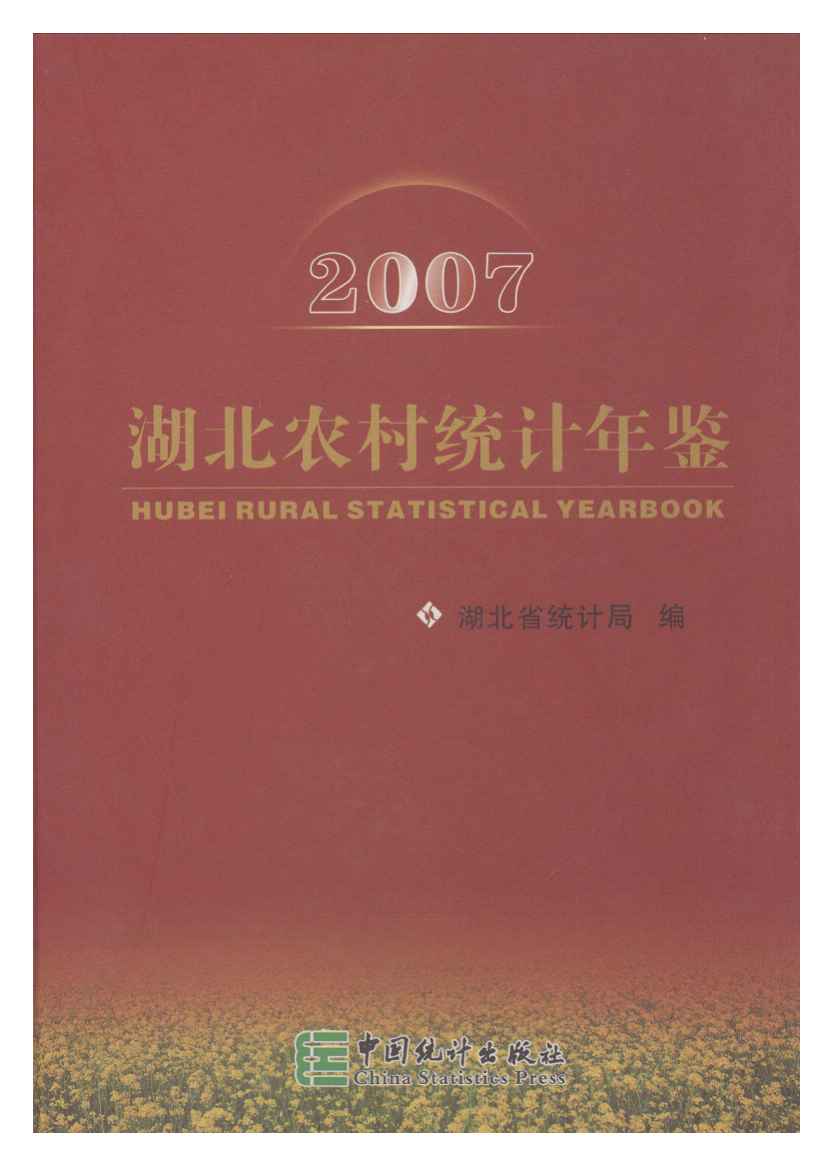 2007年湖北农村统计年鉴封面
