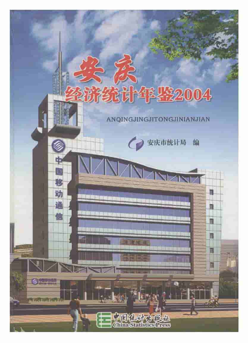 2004年安庆经济统计年鉴封面