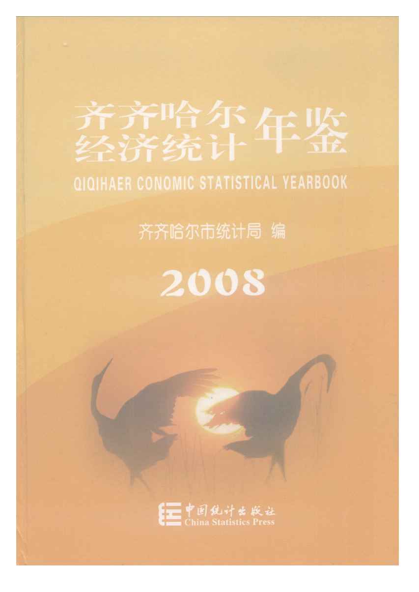 2008年齐齐哈尔经济统计年鉴封面