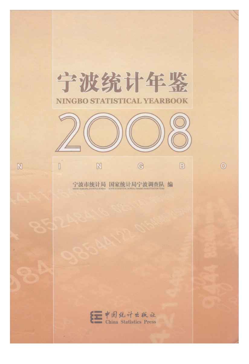 2008年宁波统计年鉴封面