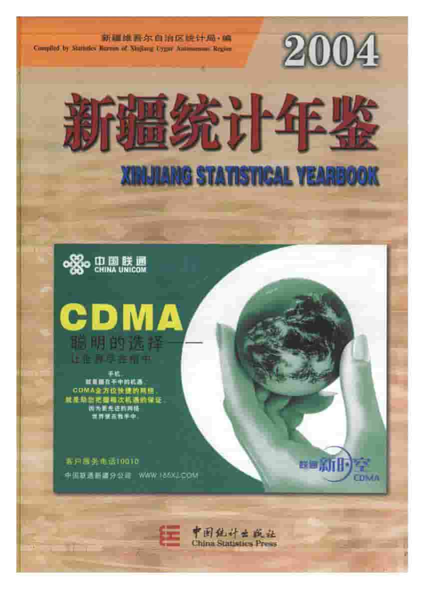 2004年新疆统计年鉴封面
