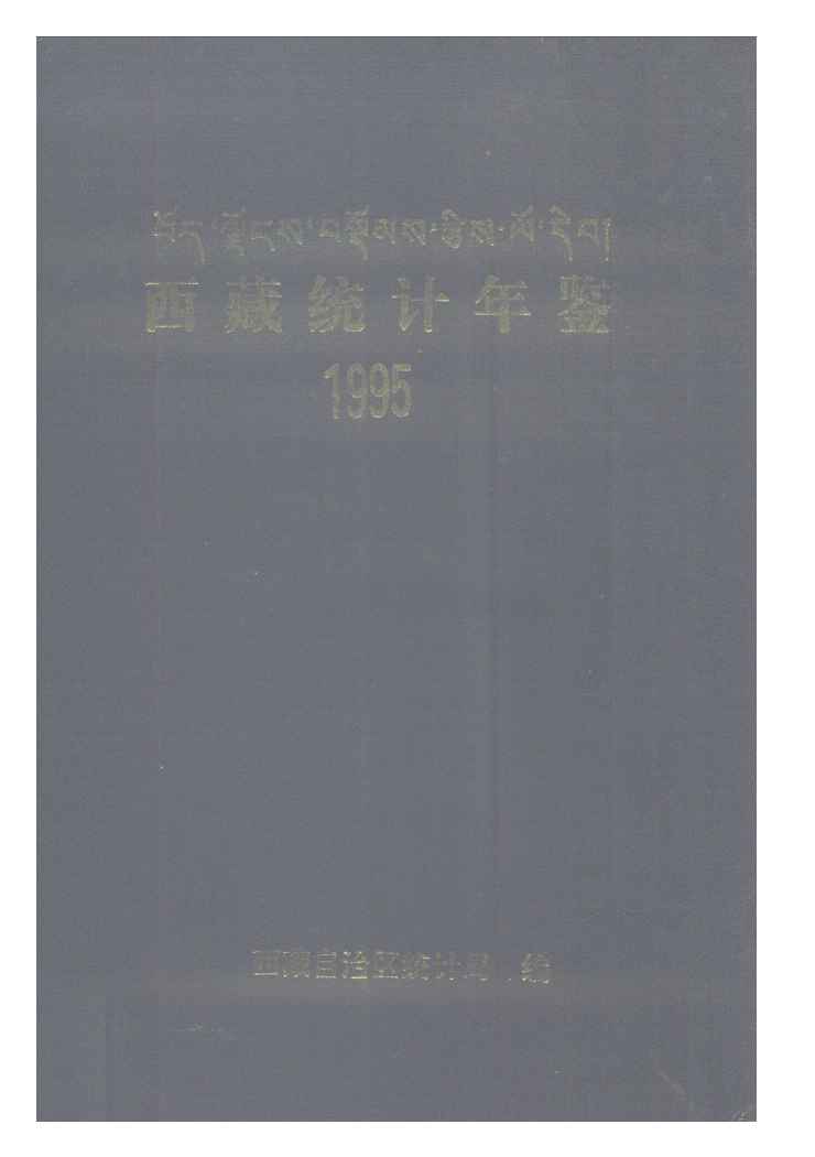 1995年西藏统计年鉴封面