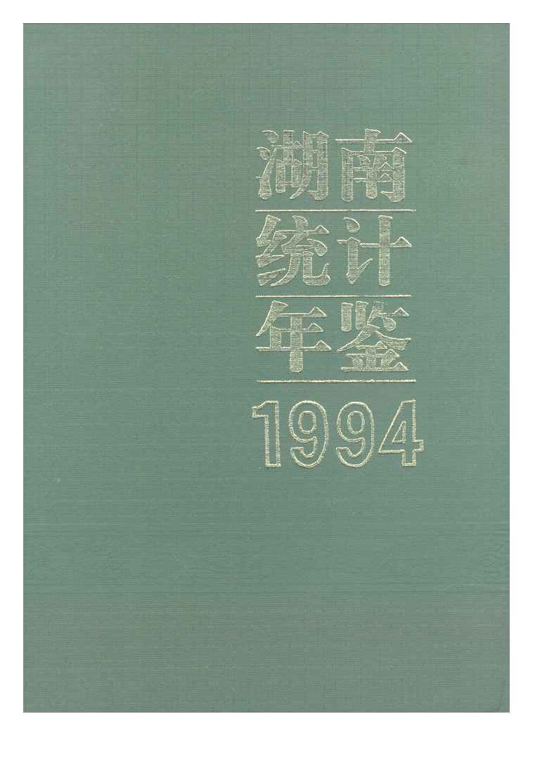1994年湖南统计年鉴封面